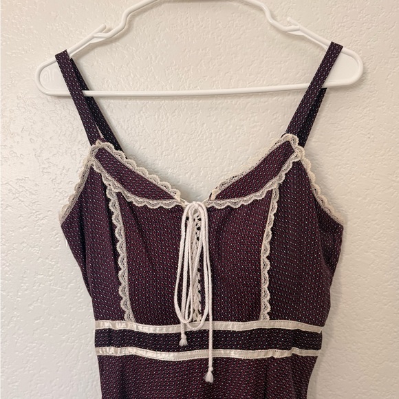 Gunne Sax 70s calico prairie dress midi vintage - Picture 2 of 7